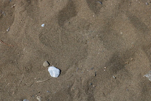 Sand Und Kieselsteine Mit Strand — Stockfoto