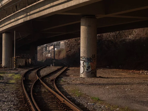 Pont Ferroviaire Architecture Autour — Photo