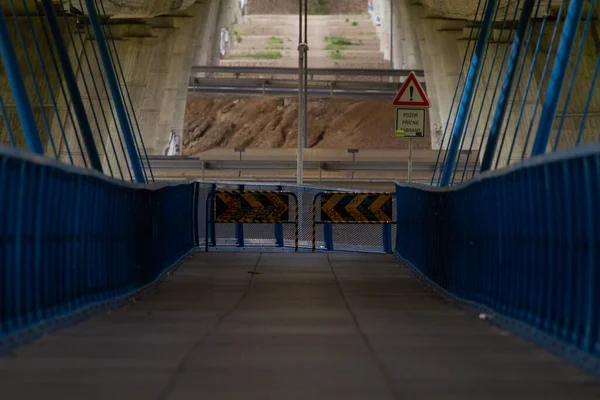 Transport Pont Piliers Ciment Dans Ville République Tchèque — Photo