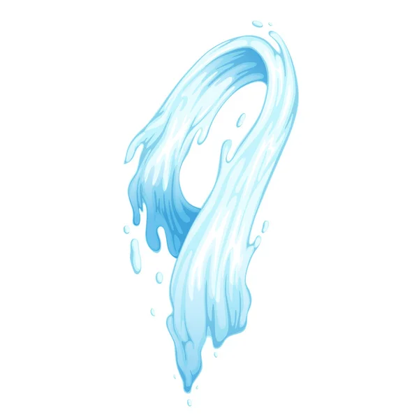 Water splashes, bursts, whirls, waves. Vector illustration. — Stock Vector