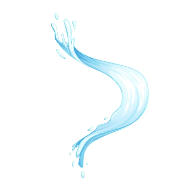 Water splashes, bursts, whirls, waves. Vector illustration. — Stock Vector