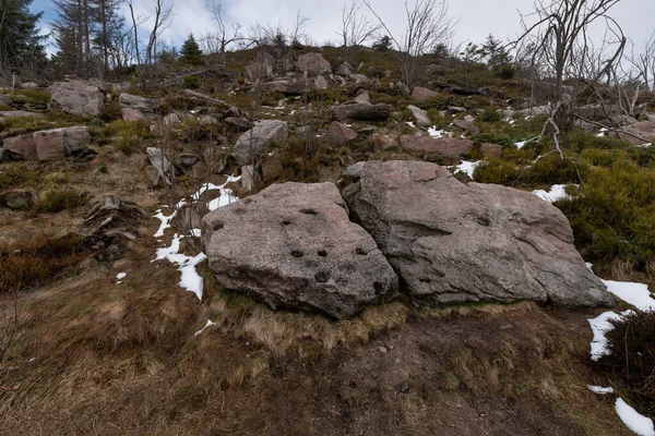 Paisaje Del Punto Más Alto Selva Negra Hornisgrinde Invierno Con —  Fotos de Stock