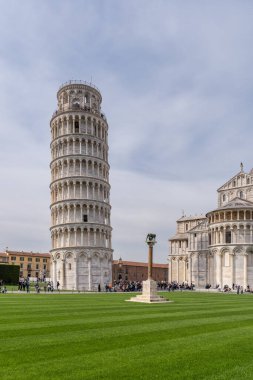 Duomo ve Eğik Kule, Piazza dei Miracoli, Pisa, Toskana, İtalya
