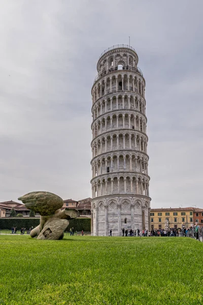 Duomo Leaning Tower Piazza Dei Miracoli Pisa Tuscany Italy — стокове фото