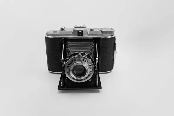 Nostalgische Retro Metaal Compacte Horizontale Opvouwbare Fotocamera Medium Formaat Met — Stockfoto