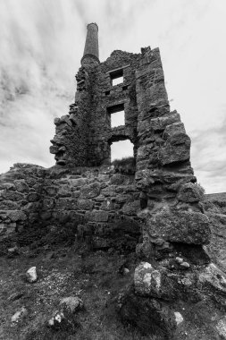 İngiltere, Cornwall 'daki Carn Galver Madeni harabeleri, İngiltere, Birleşik Krallık, Unesco
