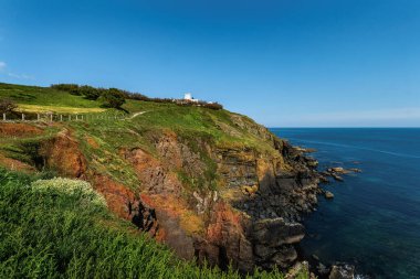 Cornwall 'ın güneyindeki Kertenkele Noktası Deniz feneri, İngiltere, İngiltere, İngiltere, Ulusal Güven