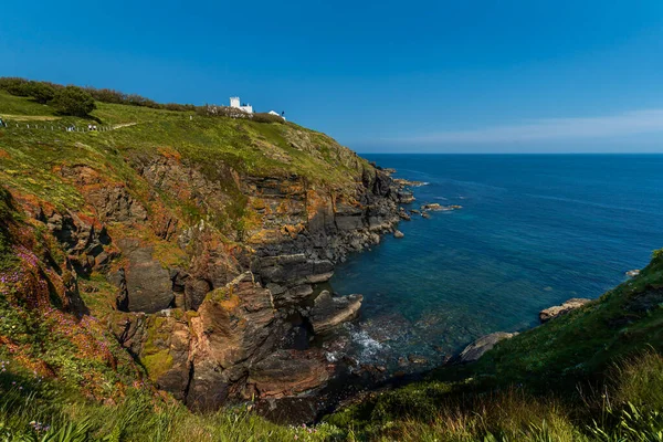 Lizard Point Lighthouse Sur Cornwall Inglaterra Reino Unido Gran Bretaña —  Fotos de Stock