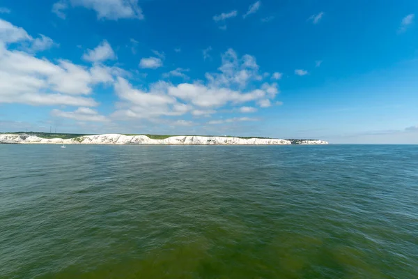 Vita Klipporna Dover Kent Från Havet — Stockfoto