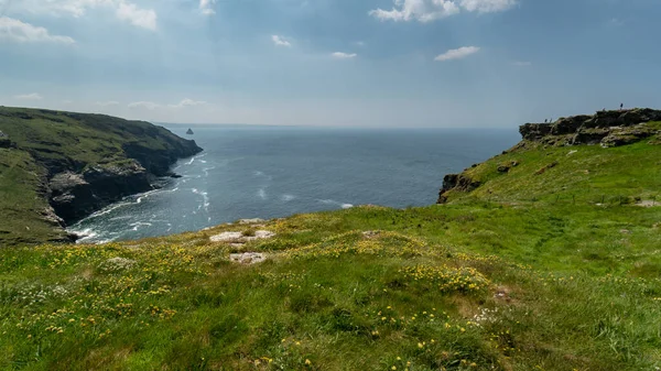 Castillo Tintagel Ruina Sur Cornwall Vinculada Con Leyenda Del Rey —  Fotos de Stock