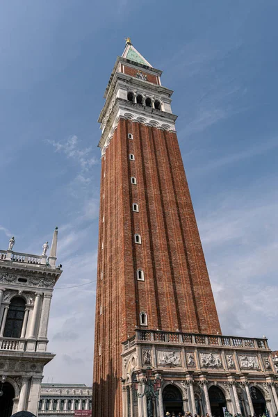 Utsikt Över Piazza San Marco Eller Markusplatsen Campanile Och Ducale — Stockfoto