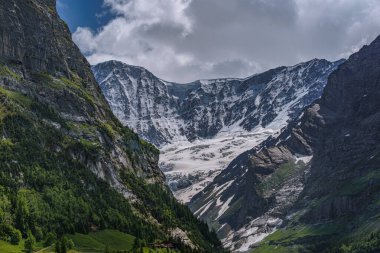 İsviçre 'nin Jungfrau dağı yakınlarındaki Schynige Platte' den İsviçre Alp Dağları 'nın panoramik manzarası