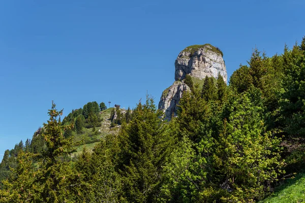 从瑞士Jungfrau山附近的Schynige Platte俯瞰瑞士阿尔卑斯山全景 — 图库照片