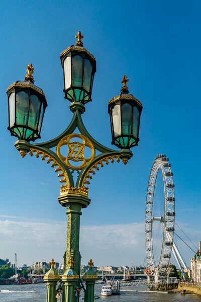 London Eye Gran Carrusel Ferris Orilla Sur Del Río Támesis — Foto de Stock