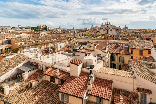 Blick Von Einem Dach Auf Die Skyline Von Rom Italien — Stockfoto