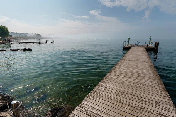 Vista Panorâmica Belo Lago Garda Lago Garda Lombardia Itália — Fotografia de Stock