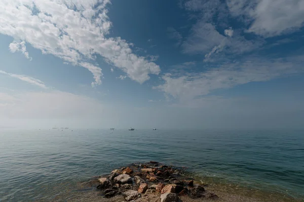 Vista Panorâmica Belo Lago Garda Lago Garda Lombardia Itália — Fotografia de Stock