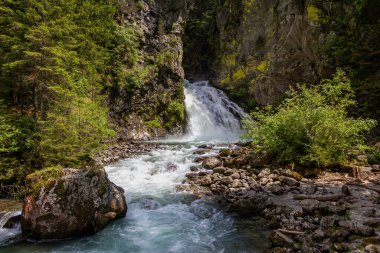 Güney Tyrol, İtalya Ahrntal Vadisi 'nde Reinbach şelalesi