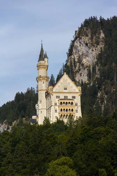 Bela Vista Mundialmente Famoso Castelo Neuschwanstein Palácio Renascentista Românico Século — Fotografia de Stock