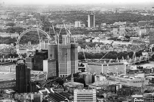 Luchtfoto Van London Westminster Met Het London Eye Jubilee Hungerford — Stockfoto