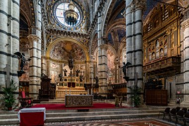 UNESCO, Piazza del Duomo, Cathedrale Santa Maria Assunta, Siena, Siena, Tuscany, İtalya, Avrupa