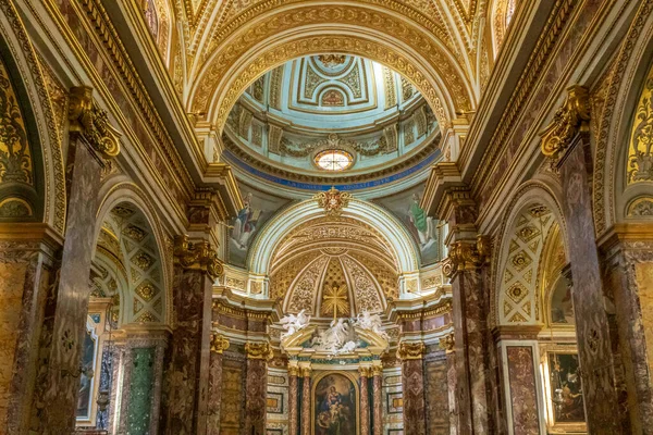 Рим Италия 2018 Интерьер Церкви Святого Антония Кампо Марцио Барочной — стоковое фото
