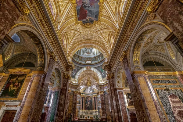 Рим Италия 2018 Интерьер Церкви Святого Антония Кампо Марцио Барочной — стоковое фото