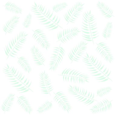 Beyaz arka planda izole edilmiş vektör tropikal yapraklar. Yeşil yapraklı, otlu, okaliptüslü ve canavar yapraklı botanik seti. Düğün davetiyeleri ve satış afişi için vektör illüstrasyonları