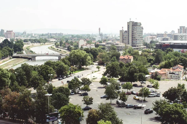 Üsküp / Kuzey Makedonya - 03.10.2020: Üsküp şehir merkezi görünümü