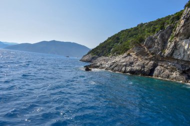 Muhteşem turkuaz deniz ve Lefkada adasının güzel plajları. 