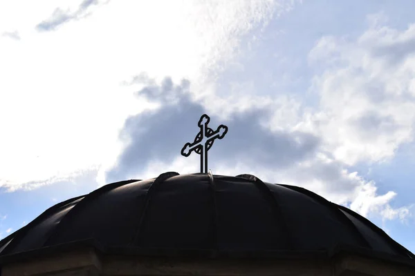 Монастир Святого Йована Біґорського Македонський Православний Монастир — стокове фото