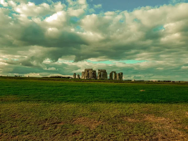 Stonehenge Ein Uraltes Prähistorisches Steindenkmal Der Nähe Von Salisbury Mit — Stockfoto
