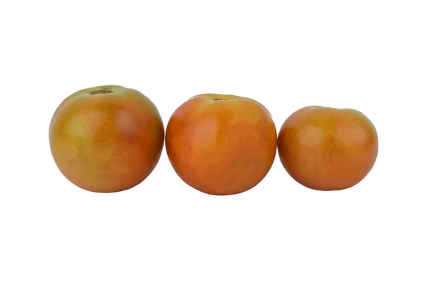 Drei Rote Reife Tomaten Die Von Groß Nach Klein Einer — Stockfoto