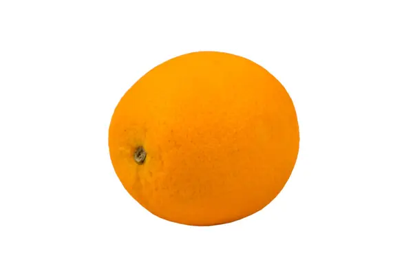 Una Ronda Fresca Sabrosa Naranja Colocada Sobre Fondo Blanco Aislado —  Fotos de Stock