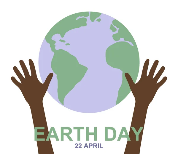 Happy Earth Day April Konzept Für Umweltsicherheitsfeier Rettet Die Erde — Stockvektor