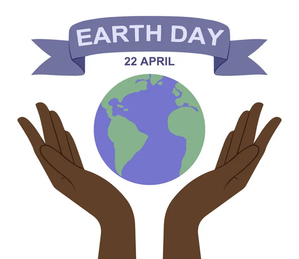 Happy Earth Day April Konzept Für Umweltsicherheitsfeier Rettet Die Erde — Stockvektor