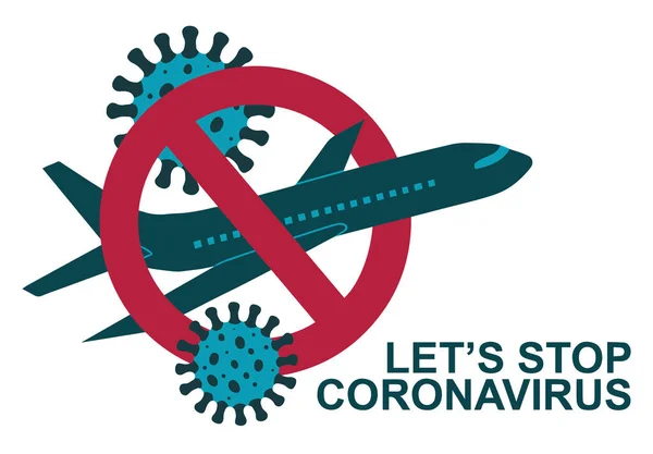 Wuhan seyahat yasağı Coronavirus CoV yüzünden tüm dünyaya yayıldı. Bilinç kampanyası afişi. Sağlık ve tıp konsepti. Düz vektör illüstrasyonu.