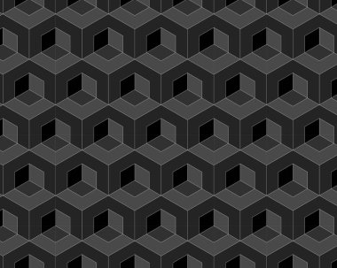 Siyah altıgen ve küçük kare desen arkaplanı