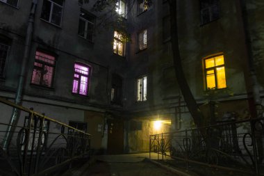 Eski Yard, St. Petersburg, de avluya yarda içinde tarihi merkezi St Petersburg, Rusya Federasyonu