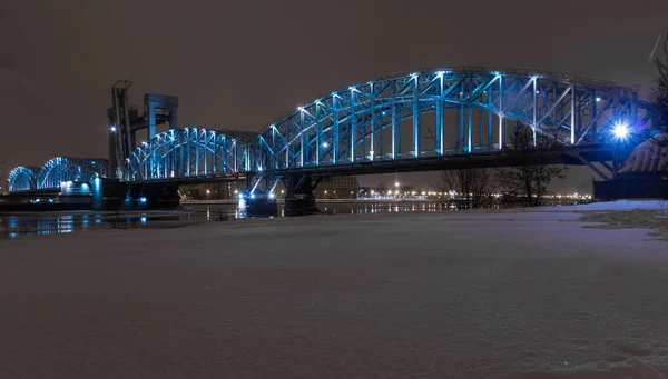 Pont ferroviaire de Finlande, Saint-Pétersbourg, Russie — Photo