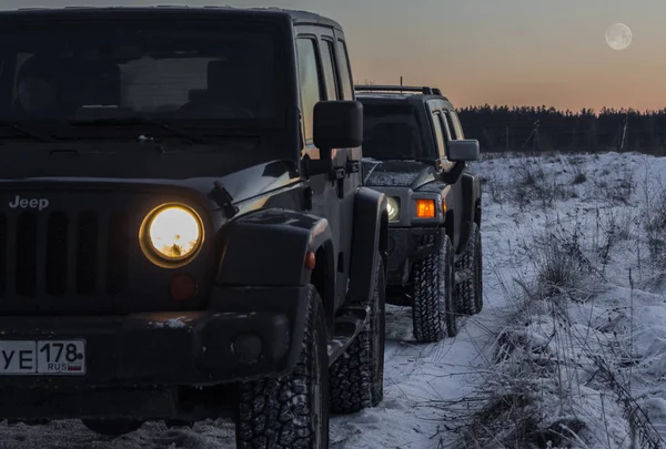 Hammer H3 and Jeep Wrangler Jk — Stock Photo, Image