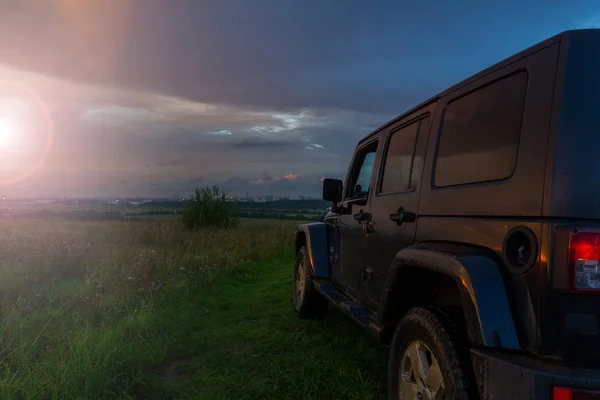 Karélie Hora Vottovaara Nejvyšší Vrchol Rusko Květen 2015 Cesta Jeep — Stock fotografie