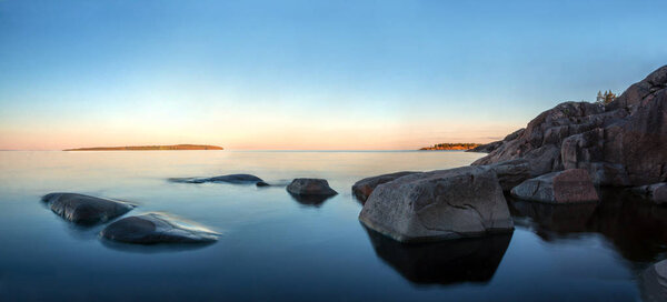 раннее утро на Ладожском озере
