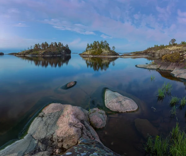 White night on lake Ladoga — Stock Photo, Image