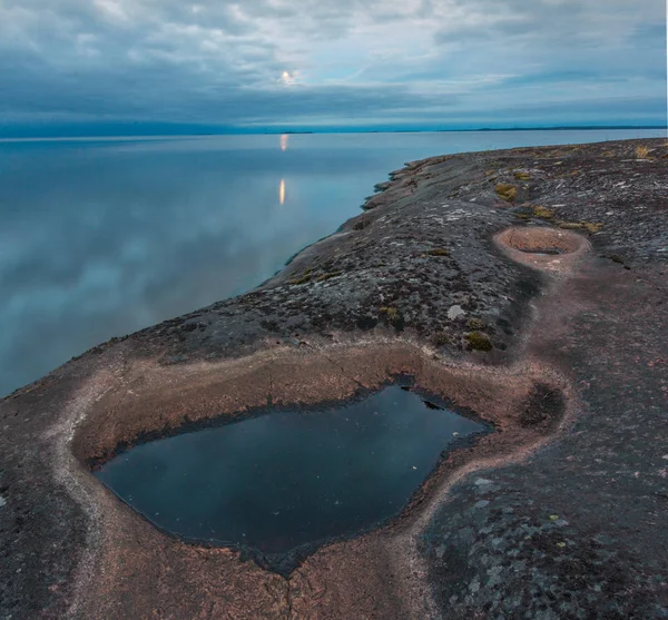 White night on lake Ladoga — Stock Photo, Image