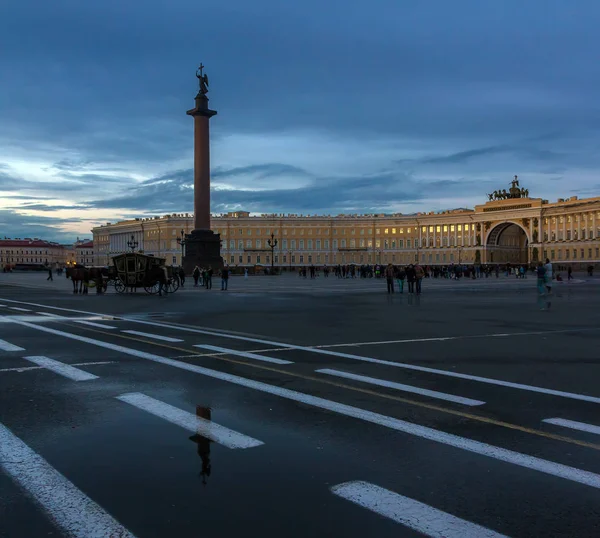 Salida Del Sol San Petersburgo Rusia Crepúsculo San Petersburgo —  Fotos de Stock