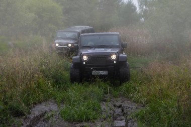 Jeep Wrangler orman yolu ile