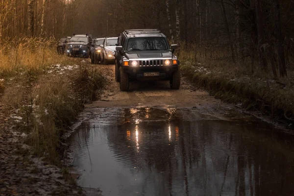 2017 Arkhangelsk Tractus Région Leningrad Russie Hummer Hors Route Hummer — Photo