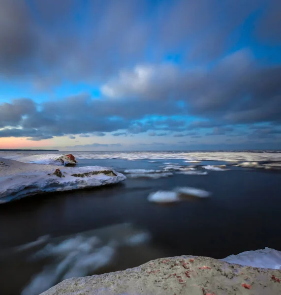 Invierno Lago Ladoga Karelia Rusia — Foto de Stock