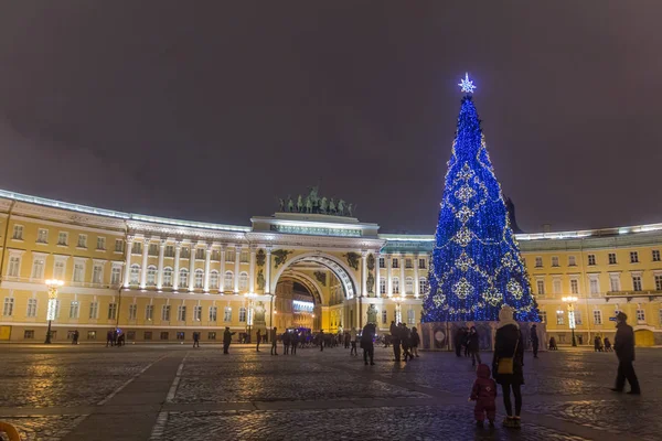 Christmas tree on Palace square in St. Petersburg. Russia